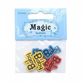 Декоративный элемент 'Baby-2' пластик, 6шт/упак, Magic Buttons