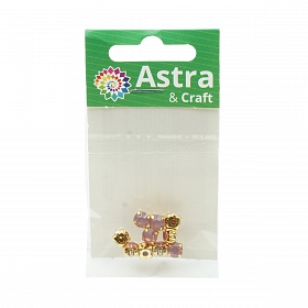 ЗЦ009ММ66 Хрустальные стразы в цапах (золото), цвет: розовый матовый 6 мм, 10 шт/упак. Astra&Craft
