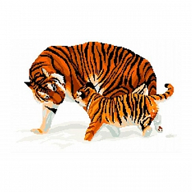 В-0001 Набор для вышивания 'Тигры' 45х33 см