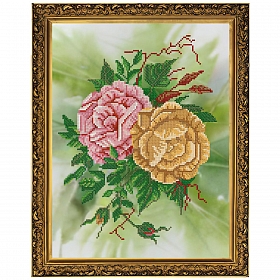 Бис3150 Рисунок на канве для вышивания бисером 'Розы'