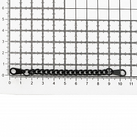 ГНУ268 Вешалка-цепочка 100*5мм, металл, черный матовый