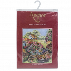 PCE749 Набор для вышивания Anchor 'Тачка с цветами' 19.5x16.5 см