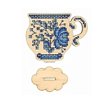 О-011 Набор для вышивания на деревянной основе 'Время пить чай' 11*9 см