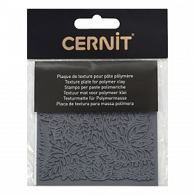 CE95022 Текстура для пластики резиновая 'Листья', 9*9 см. Cernit