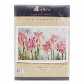 2-37 Набор для вышивания АЛИСА 'Розовые тюльпаны' 40*27см