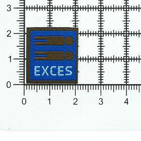 926074 Термоаппликация 'Лейбл EXCES' цв. синий/черный, 2шт, Prym