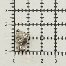 Пуговицы 'Кот' 18мм, 36 шт, цвет S серебро