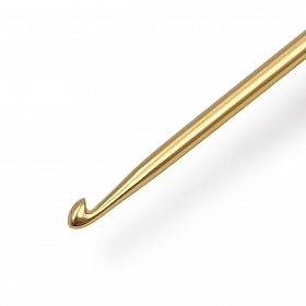 30801 Крючок для вязания с эргономичной ручкой BasixAluminum 2мм, алюминий, золото/черный, KnitPro