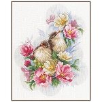 PN-0185003 Набор для вышивания LanArte 'Птички на цветочной ветке' 28х33см