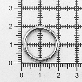Кольцо металлическое неразъемное сварное 15мм (20*20мм, d-2,5мм), никель