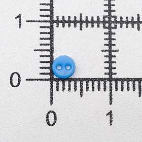 Пуговицы 'Мини' на 2 прокола, 4мм, уп.40шт. +/- 2 шт. (пластик), цв. Синий