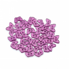 Пуговицы 'Фиолетовая бабочка' 8*12мм 2 прокола, пластик, 36шт/упак, Magic Buttons