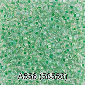 (58556) Бисер прозрачный с цв.центром 10/0, круг.отв., 50г, Preciosa