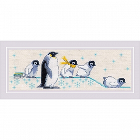 1975 Набор для вышивания Риолис 'Пингвинчики' 24*8см