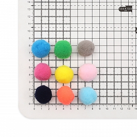 Помпоны для творчества 'Ассорти', 10 цветов, 25 мм, 50 шт