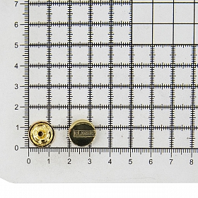 95261 Кнопка 5/12,5 (S-образная) 'CLASSIC' 12,5мм (A) цв.металл, золото BIG