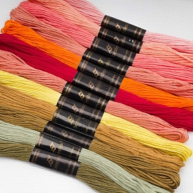 Набор мулине для вышивания и рукоделия 'Универсальный №7', 12 шт по 8м, 12 цветов, Bestex