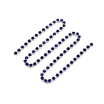 ЦС005СЦ3 Стразовые цепочки (серебро), цвет: сапфир, размер 3 мм, 30 см/упак.