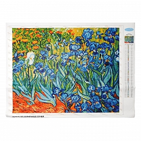 Cr 540082 Алмазная мозаика 'Ирисы' по мотивам картин В. Ван Гога, 50*40см, Cristyle