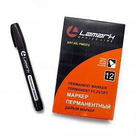 LAMARK372 Маркер-перманент 3-5 мм черный