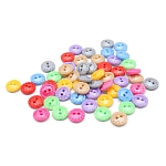 Пуговицы пластиковые 'Цветное ассорти', диаметр 11,5 мм, 8 цветов, набор 54 шт