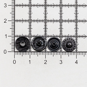 2/10 Кнопка галантерейная (S-образная) 10мм металл, черненый BIG