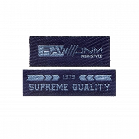 922009 Термоаппликация ярлык SUPREME/RAW, синий цв. 2 шт. Prym