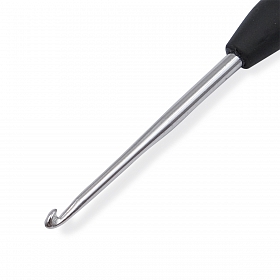 30866 Крючок для вязания с ручкой Steel 1,75мм, сталь, серебро/черный, KnitPro