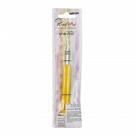 30911 Крючок для вязания с эргономичной ручкой Waves 5мм, алюминий, серебро/ракитник, KnitPro