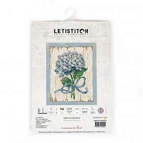 Leti973 Набор для вышивания LetiStitch 'Голубые гортензии' 20*16см