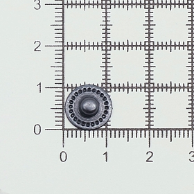 1328 Часть кнопки 5 (S-образная) 11мм (C) металл, черненый BIG