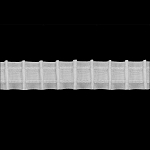 C9 Тесьма шторная 1/2 'Параллельная складка' (1 ряд петель, 2 шнура) 25мм*100м, белый