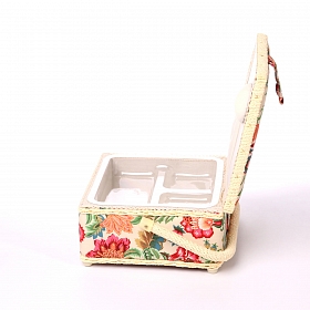 ASST 1_4 PVC Tray Шкатулка малая, декоративная, 'Экзотические цветы' 20*20*11см