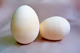 Деревянная заготовка Яйцо h 60-65мм*d 45мм