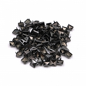 53943 Украшение на 2-х шипах 'Пирамидка' 8*8мм металл, черный никель BIG
