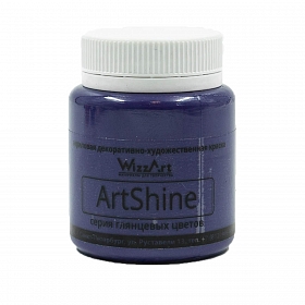Краска акриловая глянцевая ArtShine, фиолетовый яркий, 80мл, Wizzart