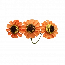 MH3-2314 Набор декоративных цветов, цв. оранжевый D=4*2см, 6шт, Astra&Craft