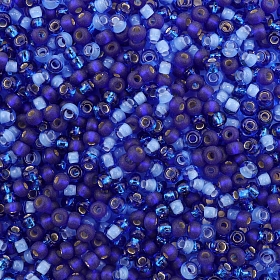 Бисер Preciosa 10/0, 20 гр, 3 цвета, ассорти №21 (глубокий темно-синий)