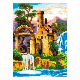 0279 Набор для вышивания 'Замок у водопада' 30х40 см