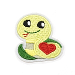 Термоаппликация 'Змейка с сердечком', зеленая 4,5*4,9см, Hobby&Pro