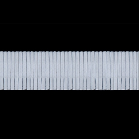 C22 Тесьма шторная нефикс. 'Параллельная складка' (1 ряд петель, 2 шнура) 40мм*100м, белый