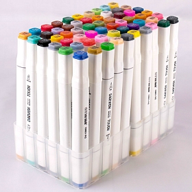 DV-12963-60 Набор маркеров для скетчинга двусторонние, 60 цветов, Darvish