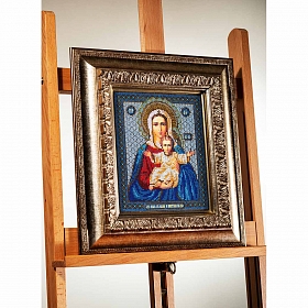 В156 Набор для вышивания бисером 'Кроше' 'Богородица Леушинская', 21x25 см