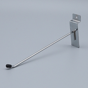 Крючок штырьевой б/у на сетку 170мм, с отверстием для самореза (никель)