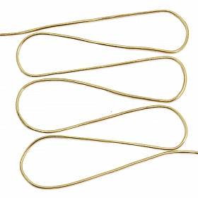 Резинка-шнур эластичный метализированный (резинка шляпная), 2 мм * 5 м, светлое золото