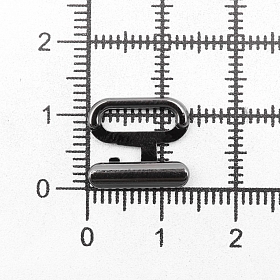 ГНУ14602 Пряжка-застежка для купальников 10мм металл, черный никель