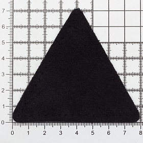 59126 Заплатки пришивные из замши, треугольник равносторонний 8см с перфорацией, 2шт/упак, 100% кожа