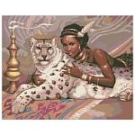0057 Набор для вышивания 'Белый леопард' 45х36 см