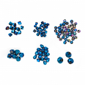 Набор стеклянных бусин 'Модный синий', 95+/-2 шт, Astra&Craft