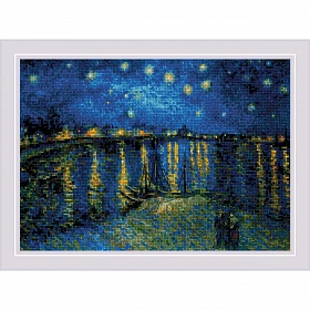 1884 Набор для вышивания Риолис 'Звездная ночь над Роной' по мотивам картины В. Ван Гога' 38*26 см
